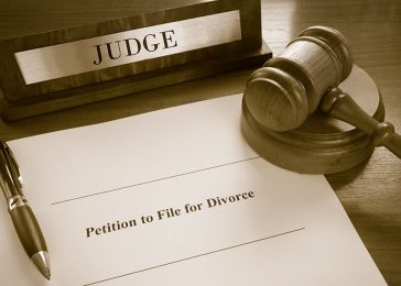 judge desk and petition to file for divorce